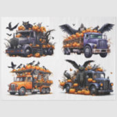 Papier Mousseline Halloween Camion Collecte 1 Papier de découpage (Recto)