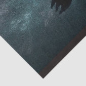 Papier Mousseline Halloween Chat Broom Lune Nuages (Détail)