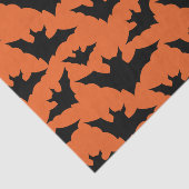 Papier Mousseline Halloween chauves-souris noires orange cool éffray (Détail)
