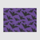 Papier Mousseline Halloween chauves-souris violet cool éffrayant mot (Recto)