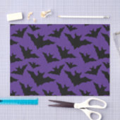 Papier Mousseline Halloween chauves-souris violet cool éffrayant mot (Artisanat)
