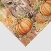 Papier Mousseline Halloween Chouettes d'aquarelle et découpage Citro (Détail)