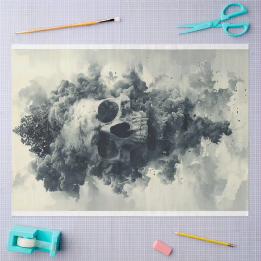 Papier Mousseline Halloween Cloud Skeleton Decoupage (Artisanat)