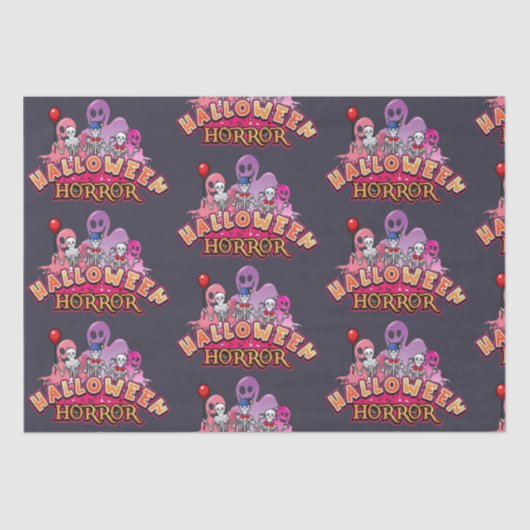 Papier Mousseline Halloween Clowns effrayants Horreur (Recto)