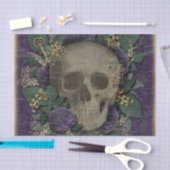Papier Mousseline Halloween crâne vintage (Artisanat)