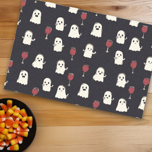 Papier Mousseline Halloween Cute Ghosts et Vins