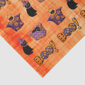 Papier Mousseline Halloween de chat noir (Détail)