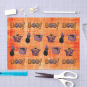 Papier Mousseline Halloween de chat noir (Artisanat)