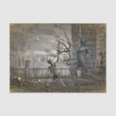 Papier Mousseline Halloween Decoupage Werewolf Skeleton (Recto)