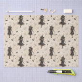 Papier Mousseline Halloween des chauves-souris sorcières enchanteres (Artisanat)