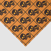 Papier Mousseline Halloween des crânes noirs (Détail)