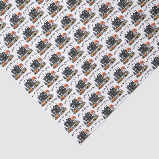 Papier Mousseline Halloween éffrayant et heureux (Détail)