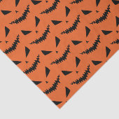 Papier Mousseline Halloween effrayant Jack OLantern noir visage oran (Détail)