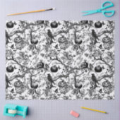 Papier Mousseline Halloween en toile noire et blanche (Artisanat)