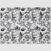 Papier Mousseline Halloween en toile noire et blanche (Recto)