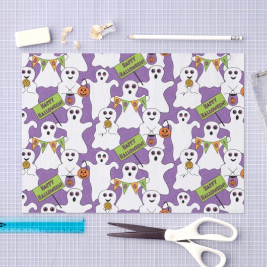 Papier Mousseline Halloween fantôme éffrayant (Artisanat)