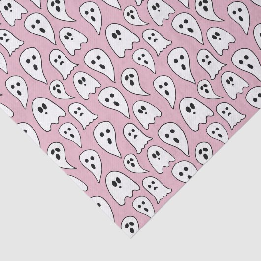 Papier Mousseline Halloween fantôme rose (Détail)