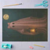 Papier Mousseline Halloween Fantôme rose Découpage Goth Whimsical (Artisanat)