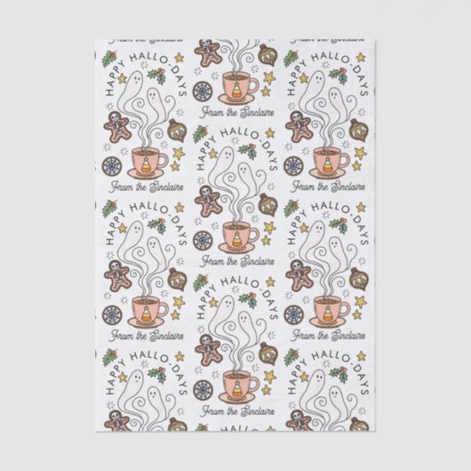 Papier Mousseline Halloween Fête de Noël à thème (Recto)