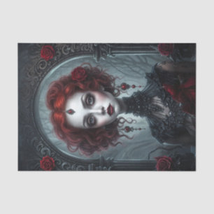 Papier Mousseline Halloween Goth Red Vamp Queen