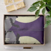 Papier Mousseline Halloween Maison hantée Chauve-chauve Pleine lune  (Cadeau)