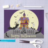 Papier Mousseline Halloween Maison hantée Chauve-chauve Pleine lune  (Artisanat)