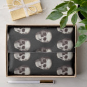 Papier Mousseline Halloween Motif de crâne noir effrayant (Cadeau)