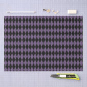 Papier Mousseline Halloween Motif violet et diamant noir (Artisanat)