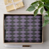 Papier Mousseline Halloween Motif violet et diamant noir (Cadeau)