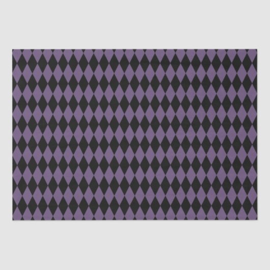 Papier Mousseline Halloween Motif violet et diamant noir (Recto)