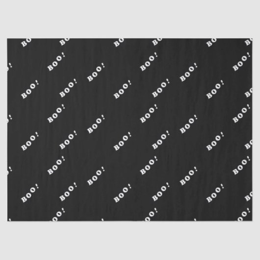 Papier Mousseline Halloween mots de passe sur noir (Recto)