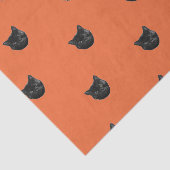 Papier Mousseline Halloween noir chatte tissu papier cadeau sac cach (Détail)