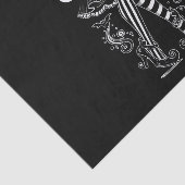 Papier Mousseline Halloween noir et blanc pour sorcière (Détail)