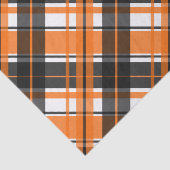 Papier Mousseline Halloween noir orange et blanc plaid (Détail)