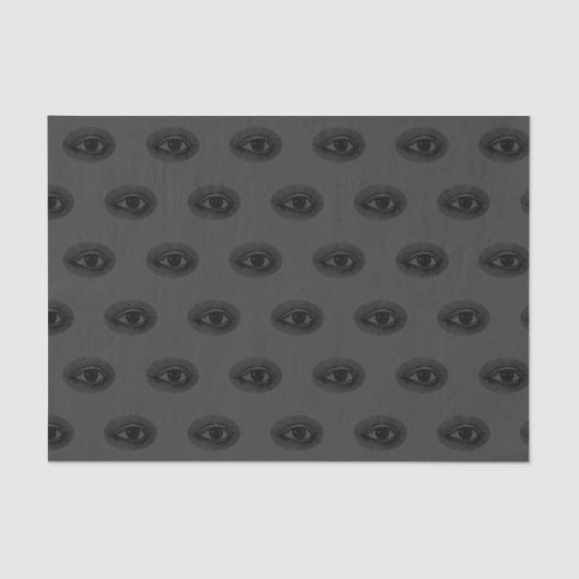 Papier Mousseline Halloween | Oeil mal | Gris (Recto)