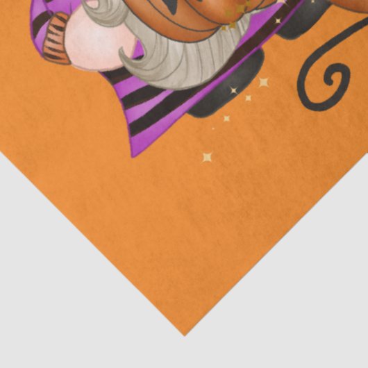 Papier Mousseline Halloween Orange Gnome tendance (Détail)