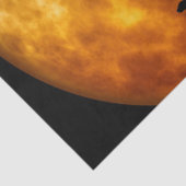 Papier Mousseline Halloween Orange Lune Chouette Citrouille Arbre d' (Détail)