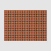 Papier Mousseline Halloween Orange Plaid (Recto)