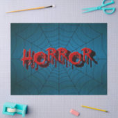 Papier Mousseline Halloween Party Red Horror Spider Web Blue Effraye (Artisanat)
