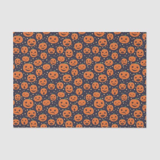 Papier Mousseline Halloween Pattern Jack-o-Lantern (Recto)