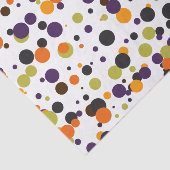 Papier Mousseline Halloween Pois modernes en orange vert violet (Détail)