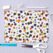 Papier Mousseline Halloween Pois modernes en orange vert violet (Artisanat)