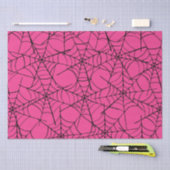 Papier Mousseline Halloween rose Cobweb (Artisanat)