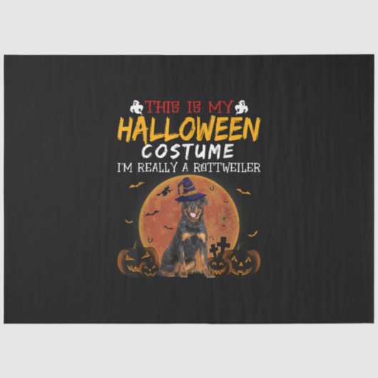 Papier Mousseline Halloween Rottweiler (Recto)