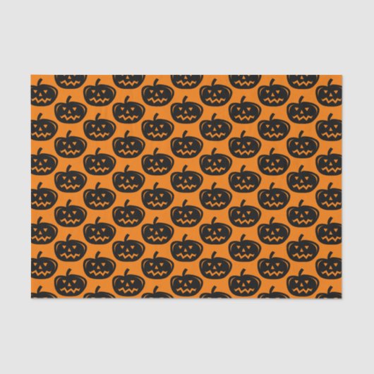 Papier Mousseline Halloween sculpté citrouille tête cadeau remplissa (Recto)