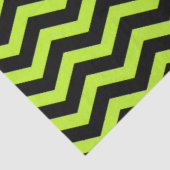 Papier Mousseline Halloween Style | Peridot Green Black Chevron (Détail)