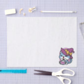 Papier Mousseline Halloween Tabby Cat – Witch Hat & Potion Art (Artisanat)