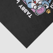 Papier Mousseline Halloween Tabby Cat – Witch Hat & Potion Art (Détail)