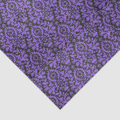 Papier Mousseline Halloween Victorian Purple et Black Brocade Damask (Détail)