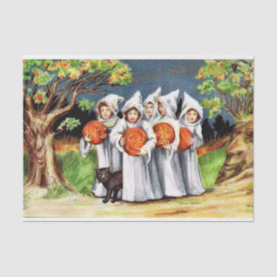 Papier Mousseline Halloween vintage badine le tissu de partie